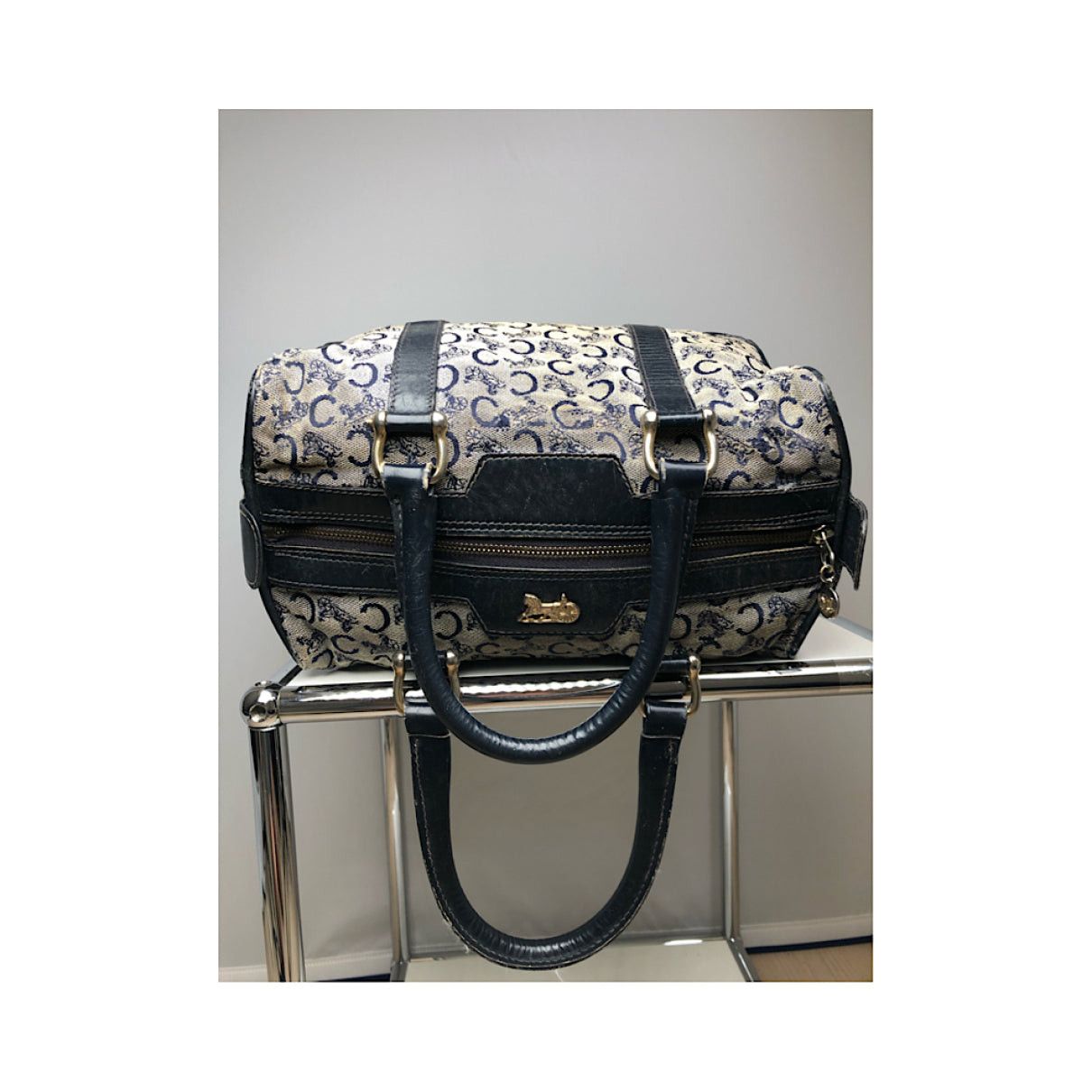 Celine Tambour Black Leather Handbag Size ONE SIZE - 2 Thumbnail