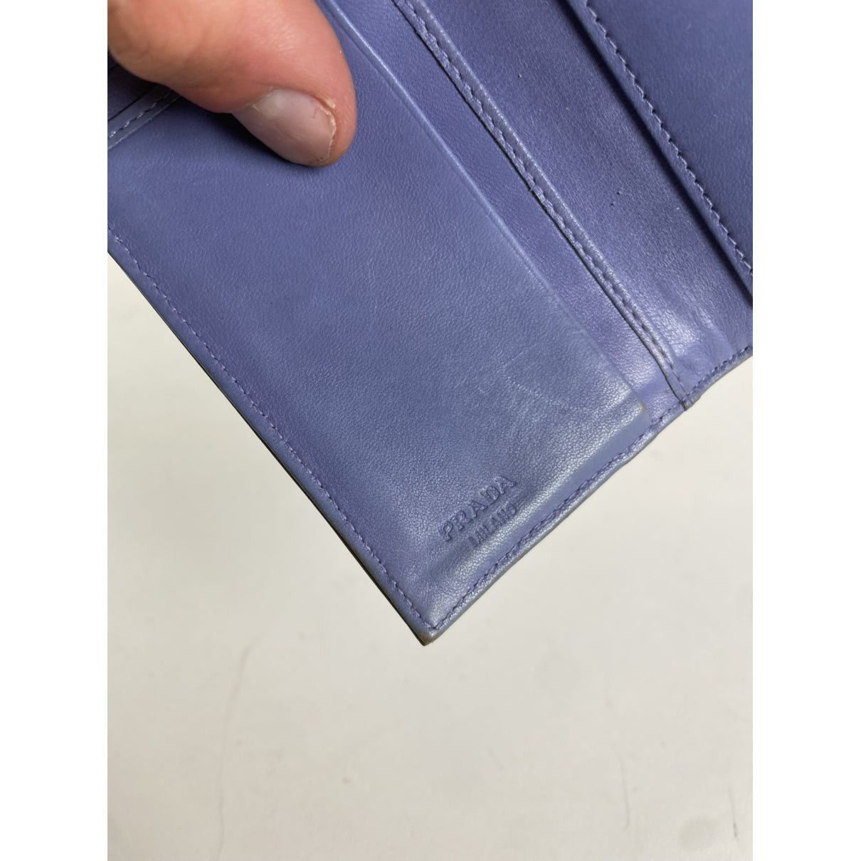 Prada Khaki Patent Leather Wallet Size ONE SIZE - 5 Thumbnail