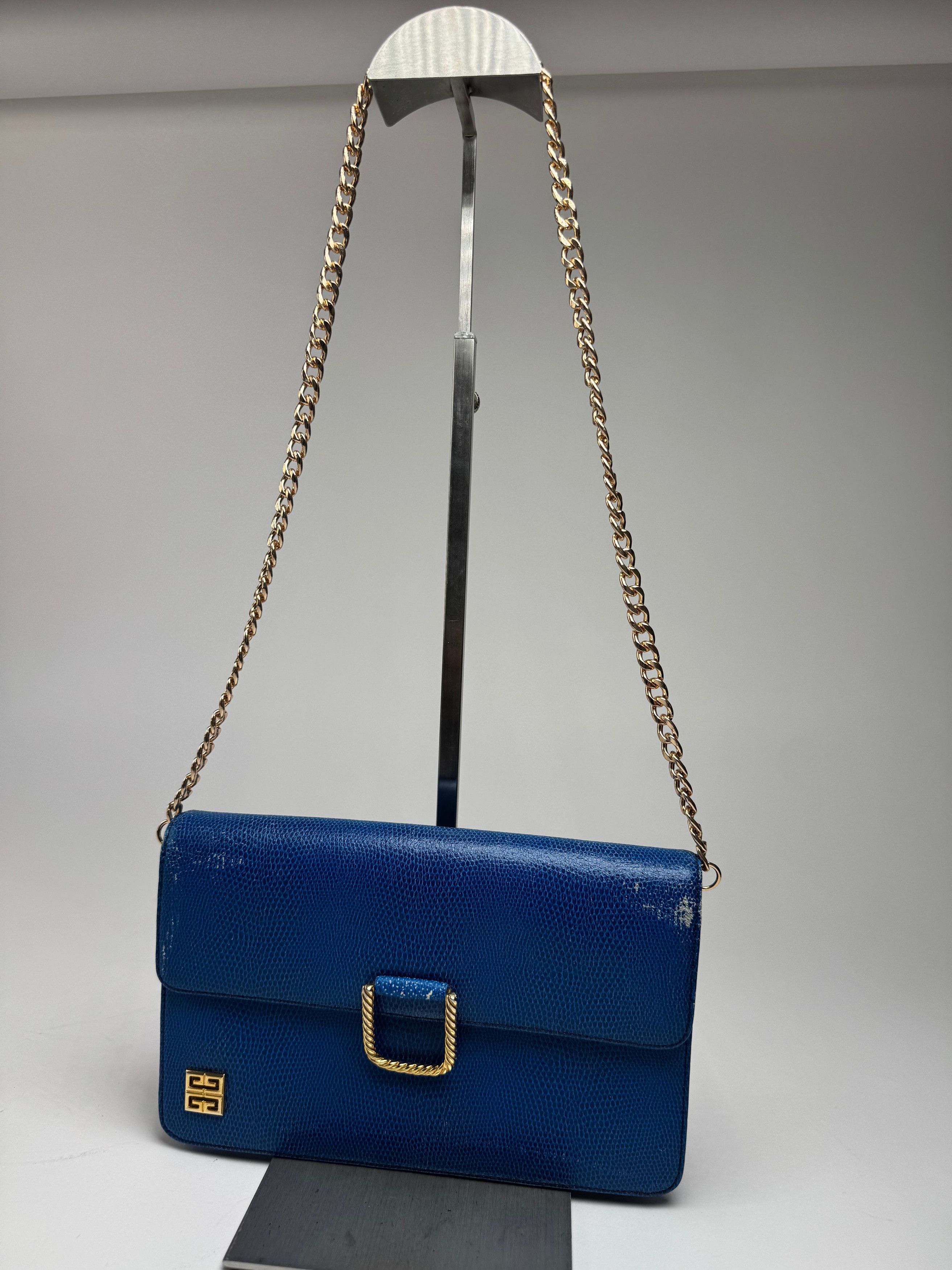 Givenchy Vintage 4G leather Bag Blue Size ONE SIZE - 7 Thumbnail