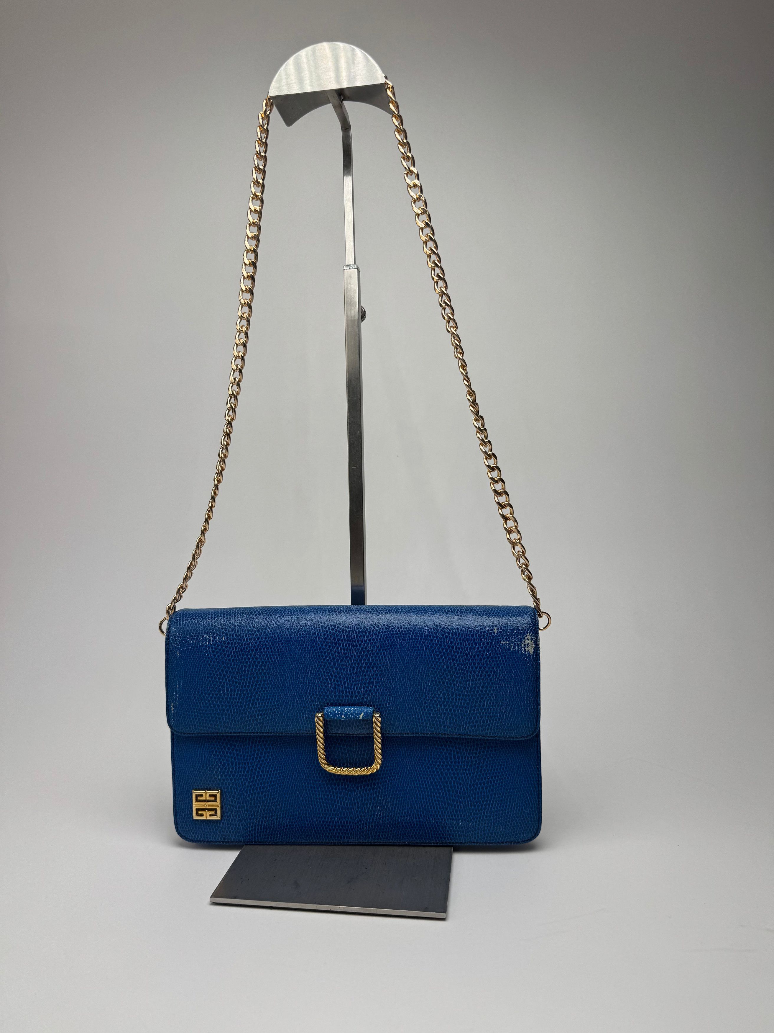 Givenchy Vintage 4G leather Bag Blue Size ONE SIZE - 14 Thumbnail