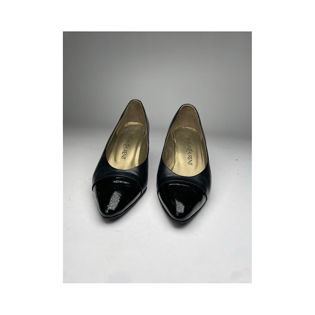 Yves Saint Laurent Black Patent Leather Heel Size US 5 / IT 35 - 4 Thumbnail