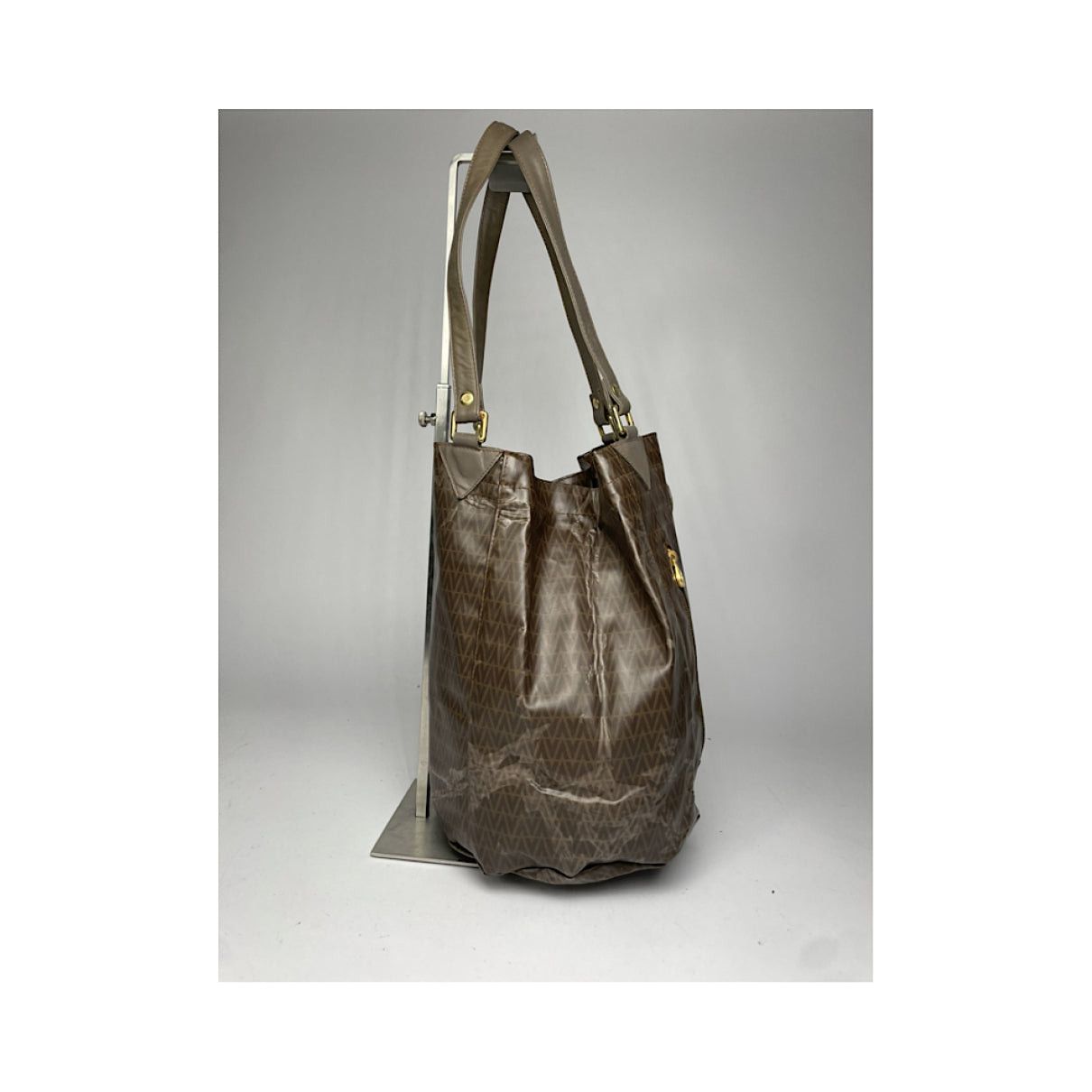 Mario Valentino Brown Leather Handbag Size ONE SIZE - 4 Thumbnail