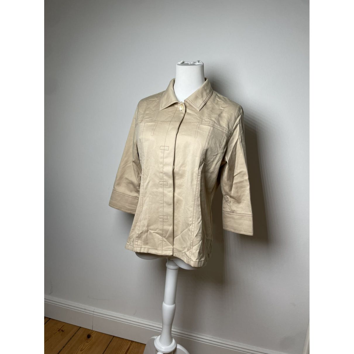 Kansai Yamamoto Beige Cotton Trench Coat Size M / US 6-8 / IT 42-44 - 4 Thumbnail