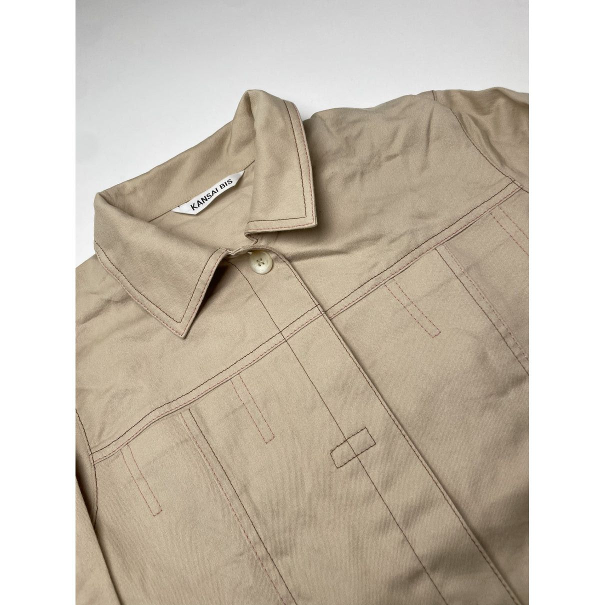 Kansai Yamamoto Beige Cotton Trench Coat Size M / US 6-8 / IT 42-44 - 5 Thumbnail