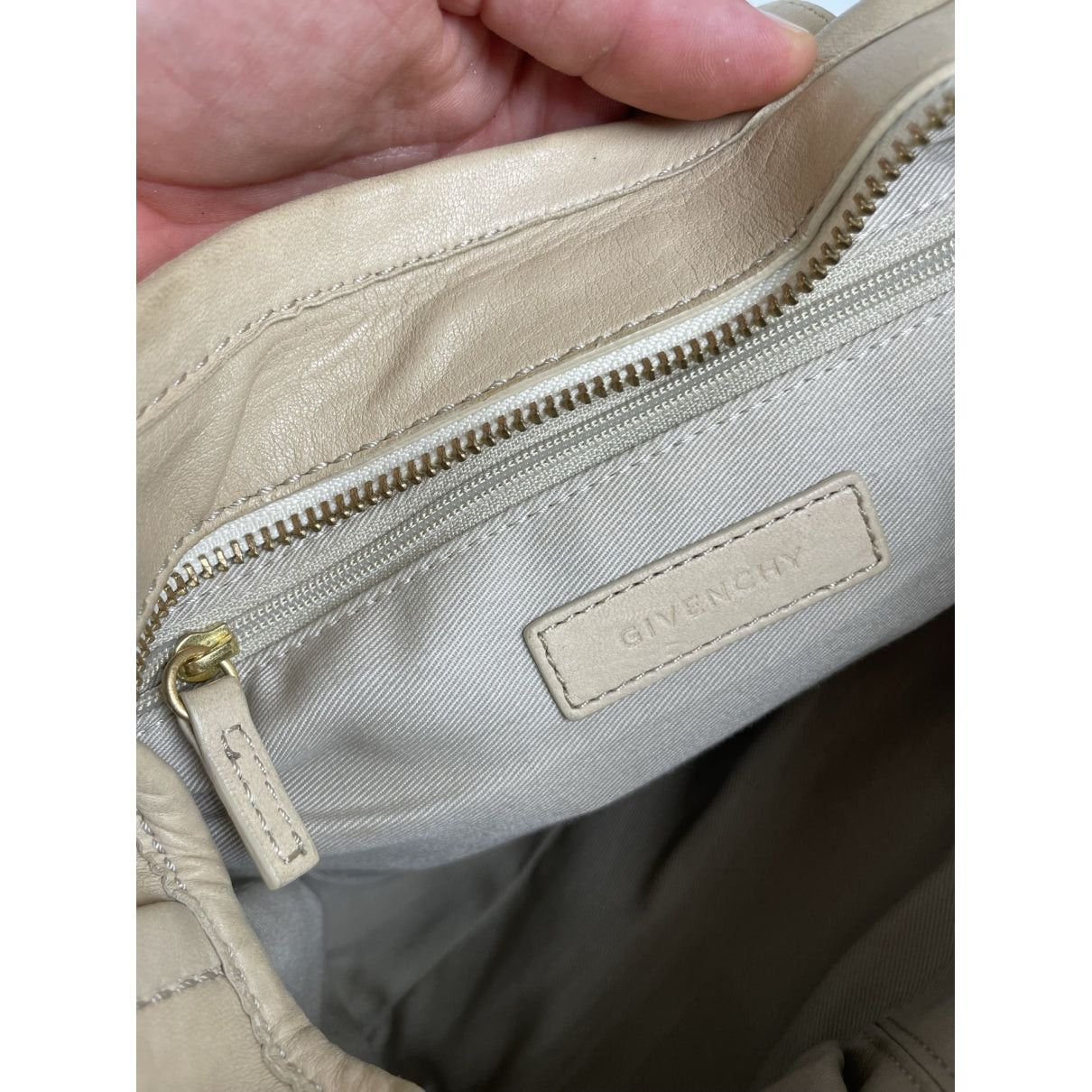Givenchy Kenny Beige Leather Handbag Size ONE SIZE - 5 Thumbnail