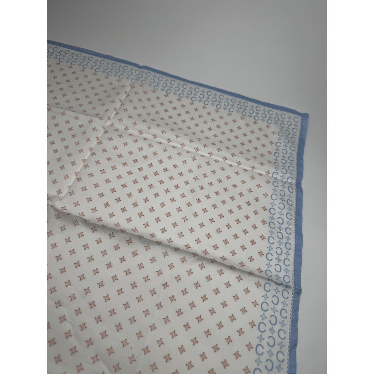 Celine White Silk Scarf Size ONE SIZE - 5 Thumbnail