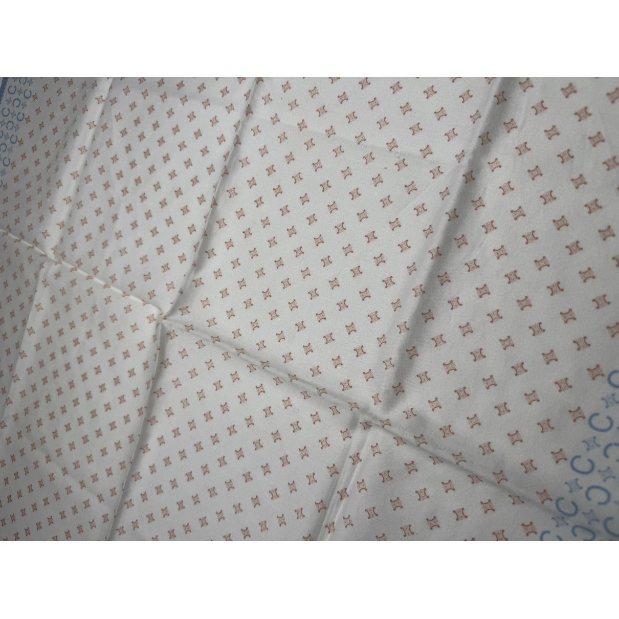 Celine White Silk Scarf Size ONE SIZE - 3 Thumbnail