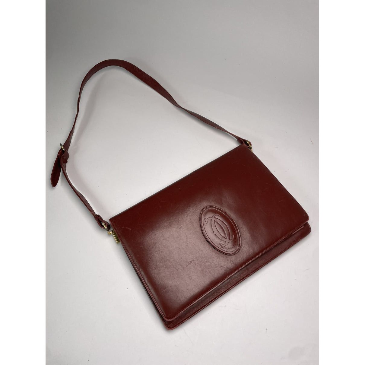 Cartier Burgundy Leather Handbag Size ONE SIZE - 5 Thumbnail