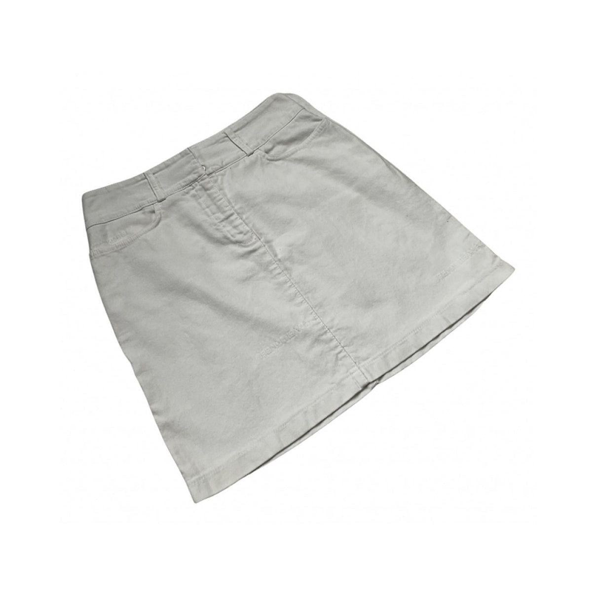 Fendi White Cotton Skirt Size 27" / US 4 / IT 40 - 2 Thumbnail