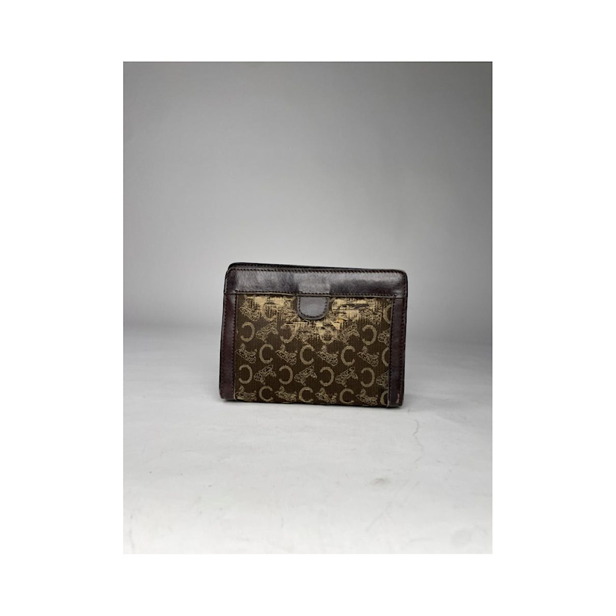Celine Pocket Brown Cotton Clutch Bag Size ONE SIZE - 2 Thumbnail