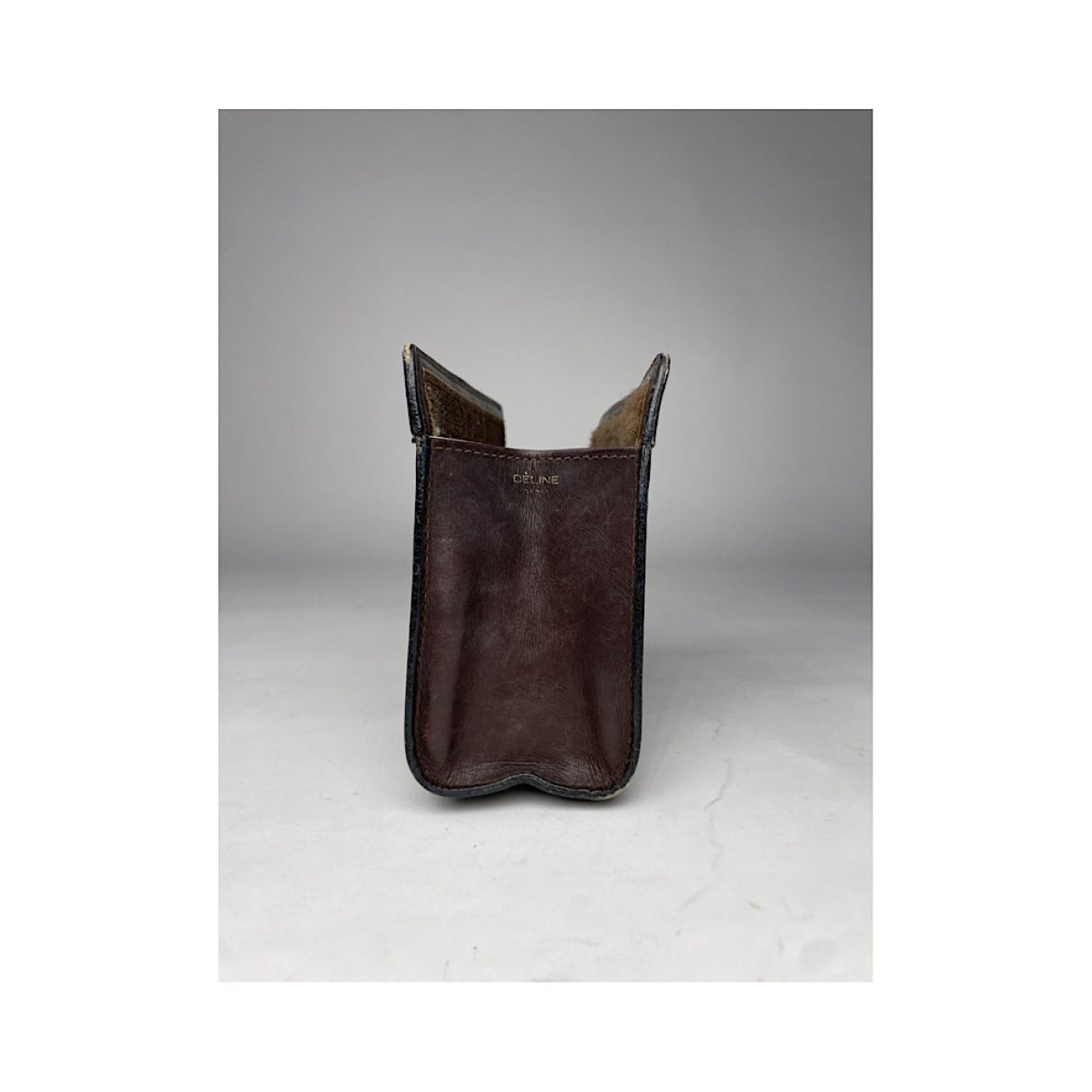 Celine Pocket Brown Cotton Clutch Bag Size ONE SIZE - 3 Thumbnail