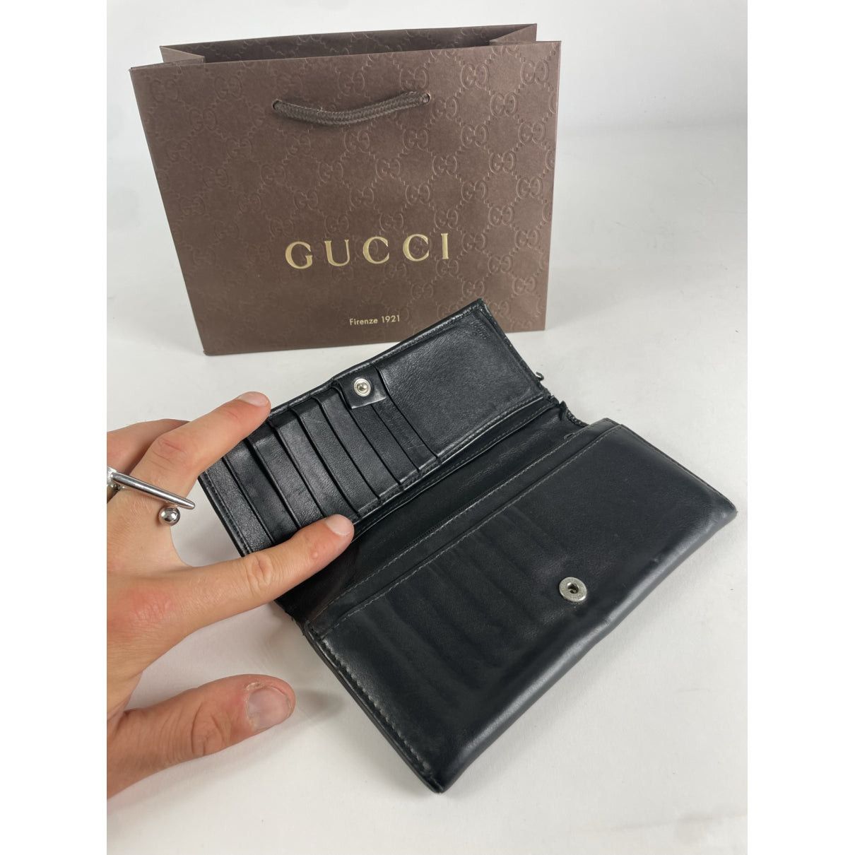 Gucci Jackie 1961 Black Leather Purse Size ONE SIZE - 4 Thumbnail