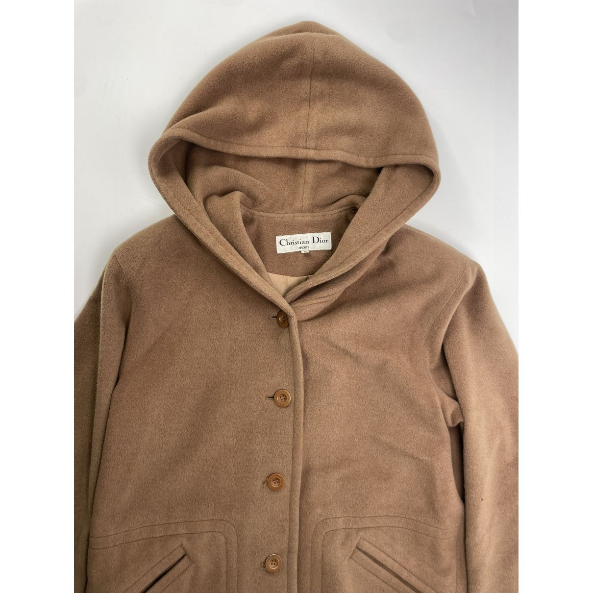 Dior Brown Wool Trench Coat Size L / US 10 / IT 46 - 3 Thumbnail