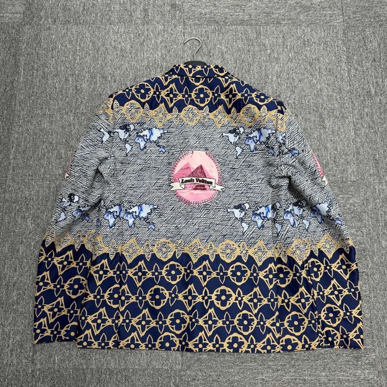 Louis Vuitton Louis Vuitton Pyramid Print Casual Blazer - dmc Size US XL / EU 56 / 4 - 5 Thumbnail