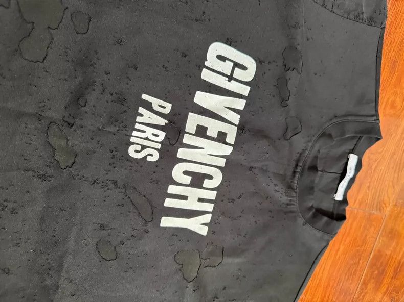 Givenchy Givenchy Black Distressed Cotton T-shirt - dmc Size US XXS / EU 40 - 5 Thumbnail