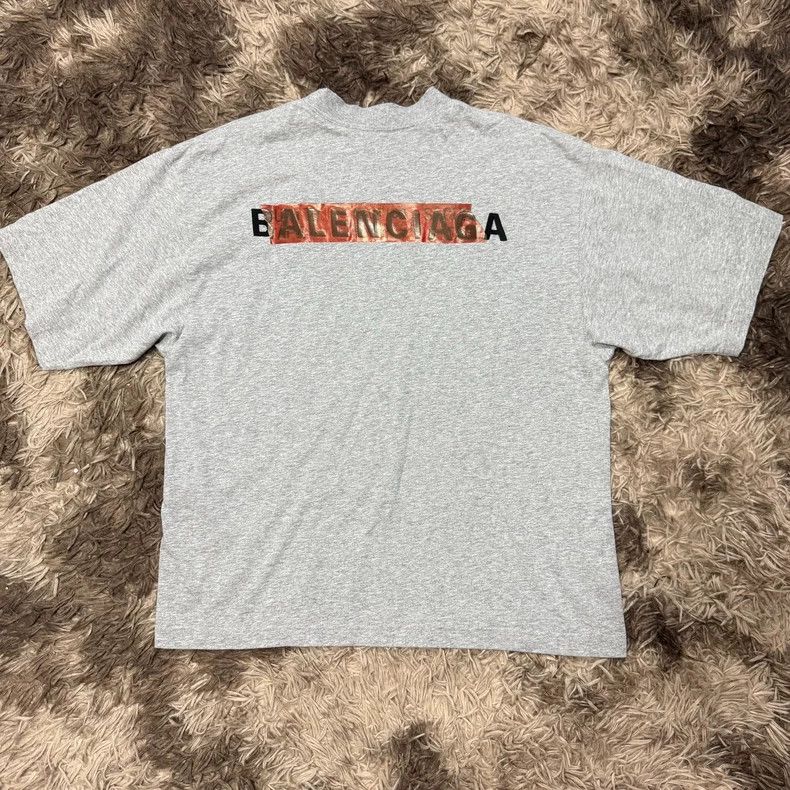 Balenciaga Balenciaga 25SS Cotton Tape Sticker T-Shirt - dmc Size US XXS / EU 40 - 3 Thumbnail