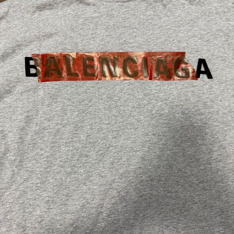 Balenciaga Balenciaga 25SS Cotton Tape Sticker T-Shirt - dmc Size US XXS / EU 40 - 4 Thumbnail