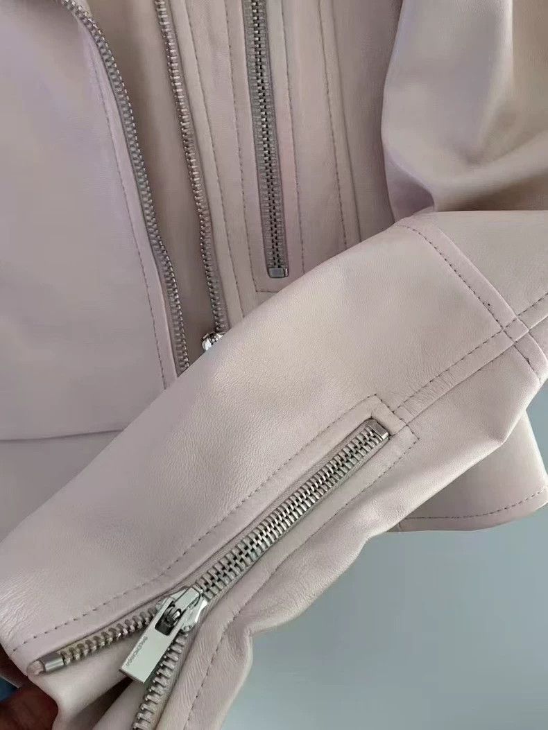 Balenciaga Balenciaga Beige Leather Zip Jacket - dmc Size US XS / EU 42 / 0 - 4 Thumbnail