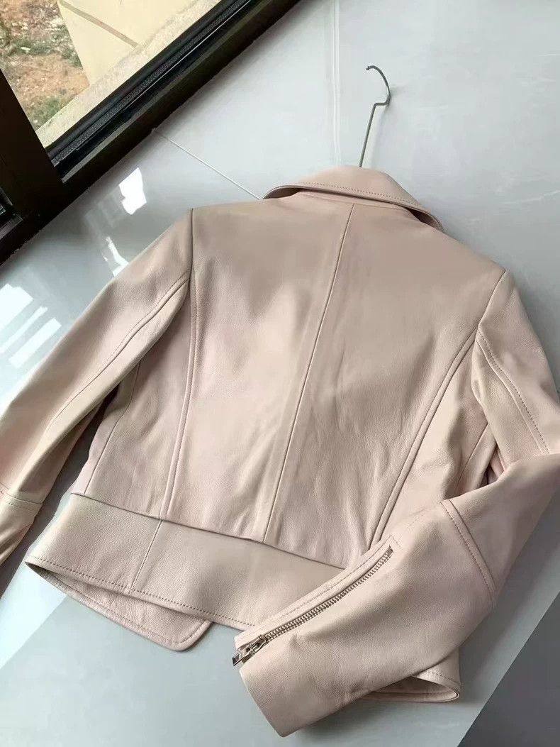 Balenciaga Balenciaga Beige Leather Zip Jacket - dmc Size US XS / EU 42 / 0 - 2 Thumbnail