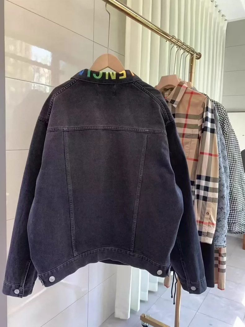 Balenciaga Balenciaga Rainbow Logo Denim Jacket - dmc Size US M / EU 48-50 / 2 - 3 Thumbnail