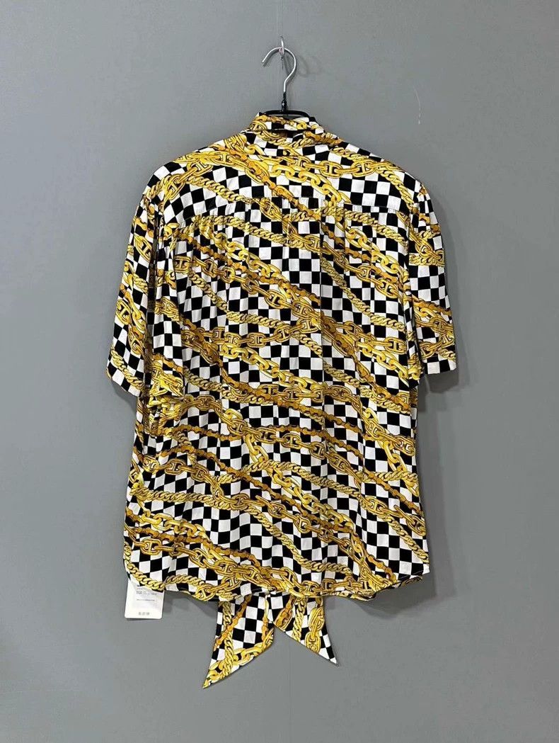 Balenciaga Balenciaga Silk Chain Print Shirt - dmc Size US M / EU 48-50 / 2 - 2 Thumbnail