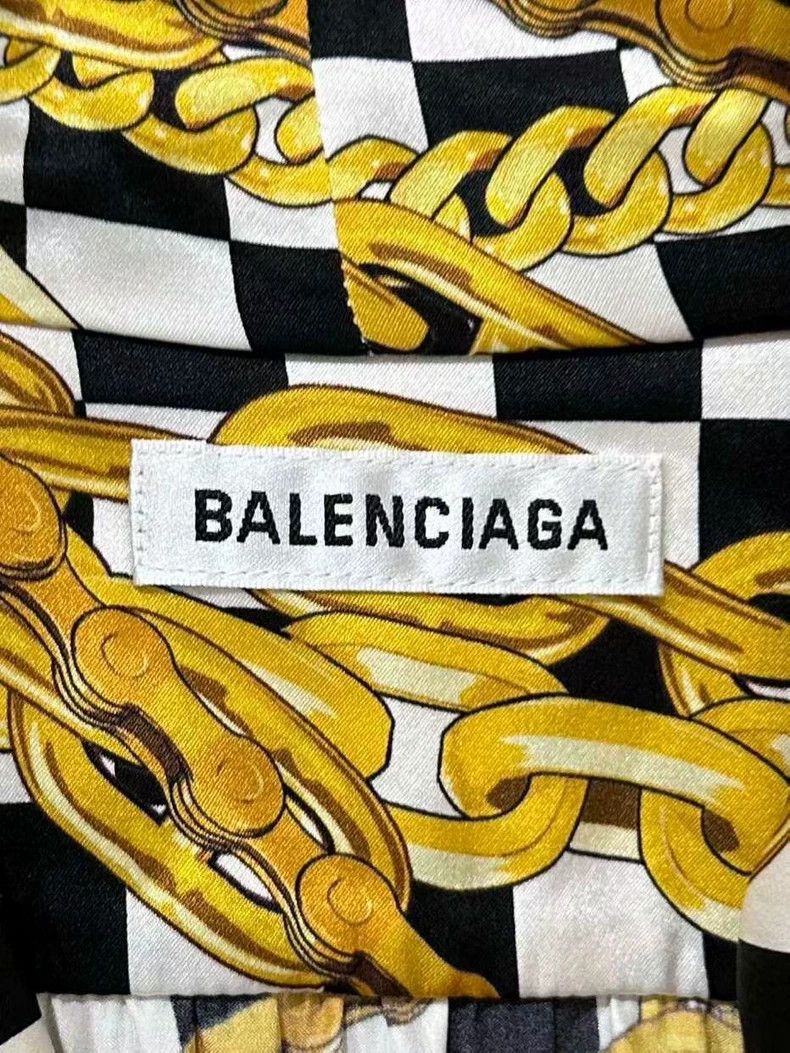 Balenciaga Balenciaga Silk Chain Print Shirt - dmc Size US M / EU 48-50 / 2 - 4 Thumbnail