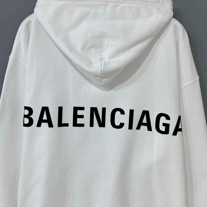 Balenciaga Balenciaga White Logo Back Hoodie - dmc Size US L / EU 52-54 / 3 - 4 Thumbnail