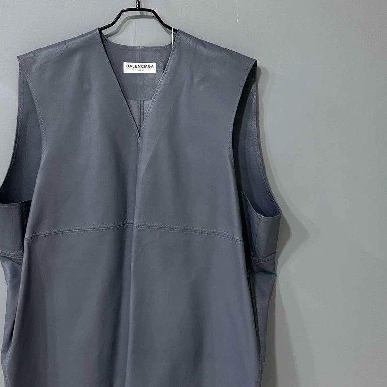 Balenciaga Balenciaga Sleeveless Leather Vest - dmc Size US M / EU 48-50 / 2 - 2 Thumbnail