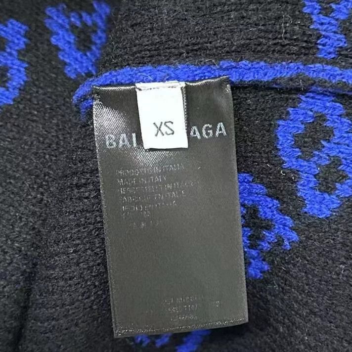 Balenciaga Balenciaga Blue Logo Knit Sweater - dmc Size US XS / EU 42 / 0 - 4 Thumbnail