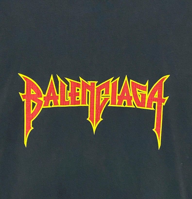 Balenciaga Balenciaga Flame Distressed Ink Sweatshirt - dmc Size US L / EU 52-54 / 3 - 2 Thumbnail