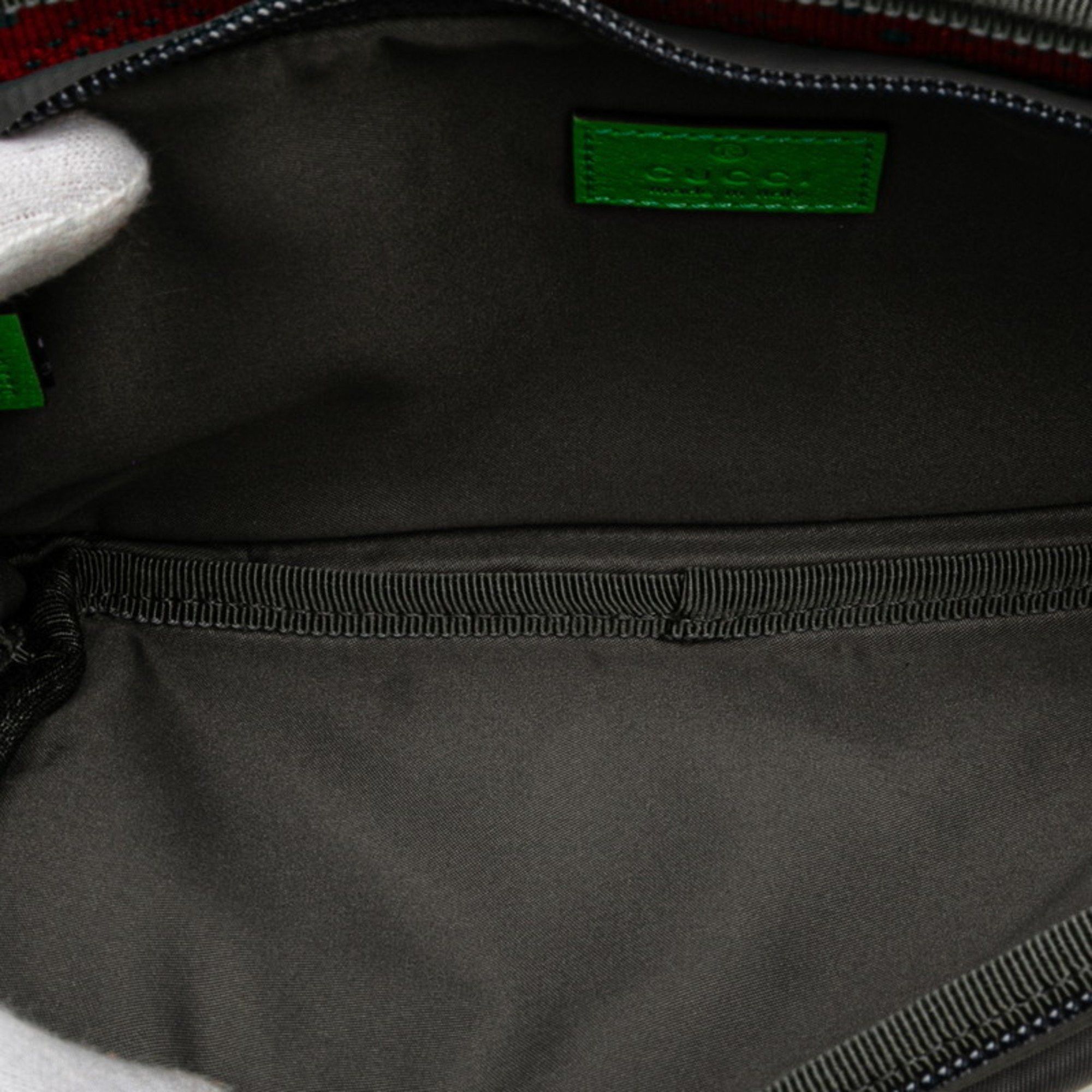 Gucci Gucci GG Nylon Belt Bag, Body Waist Bag 752102, Red, Gray, Nylon, Rubber, Women's, GUCCI Size ONE SIZE - 6 Thumbnail