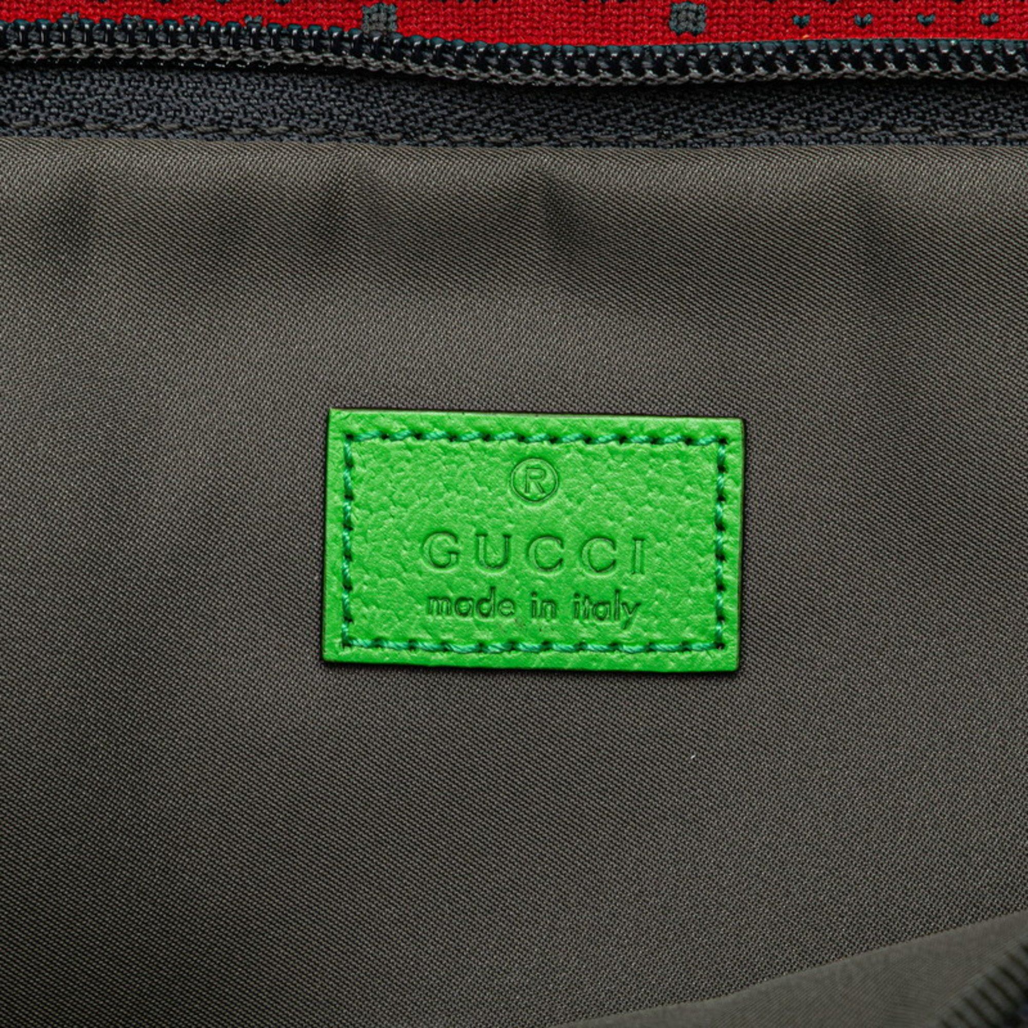 Gucci Gucci GG Nylon Belt Bag, Body Waist Bag 752102, Red, Gray, Nylon, Rubber, Women's, GUCCI Size ONE SIZE - 8 Thumbnail