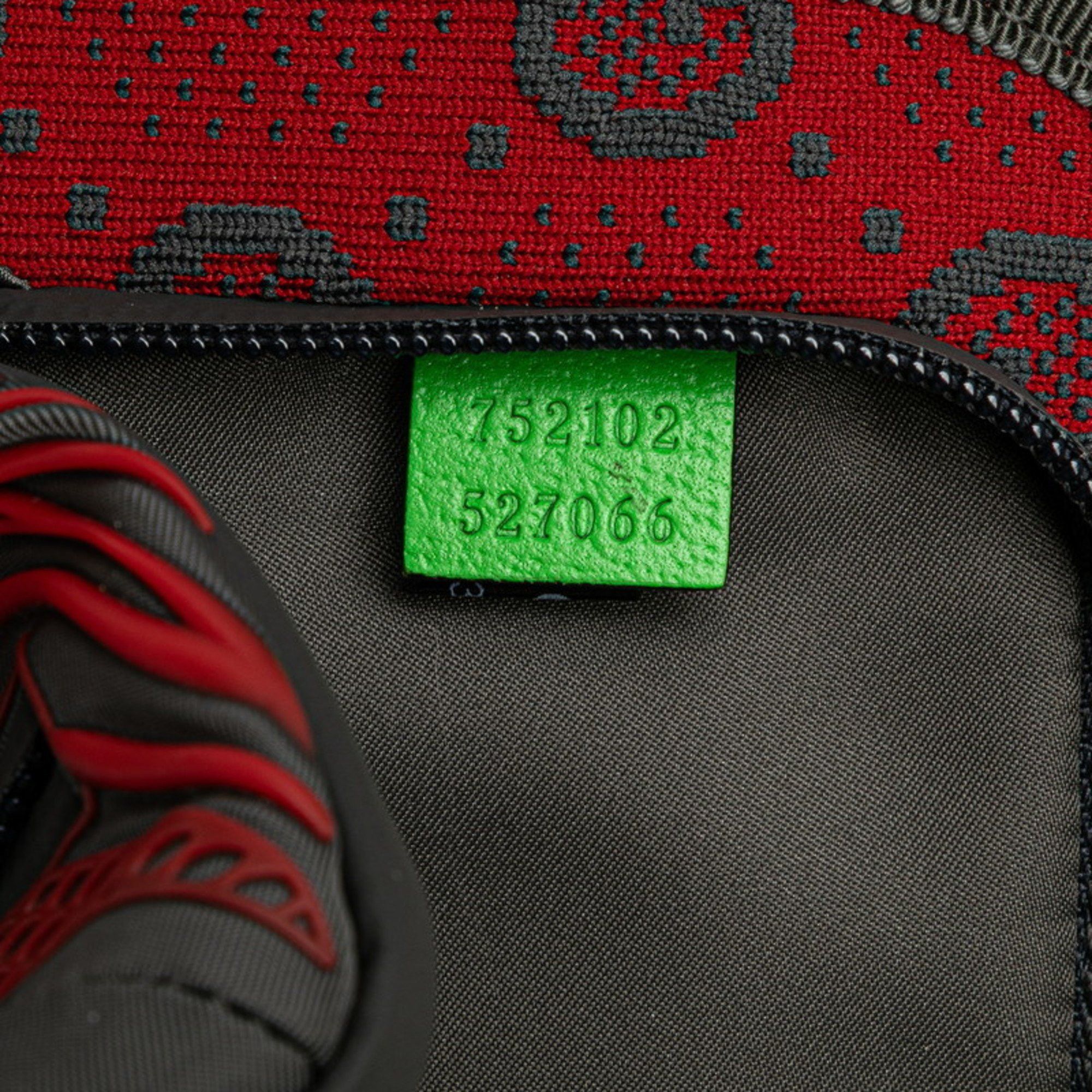 Gucci Gucci GG Nylon Belt Bag, Body Waist Bag 752102, Red, Gray, Nylon, Rubber, Women's, GUCCI Size ONE SIZE - 9 Thumbnail