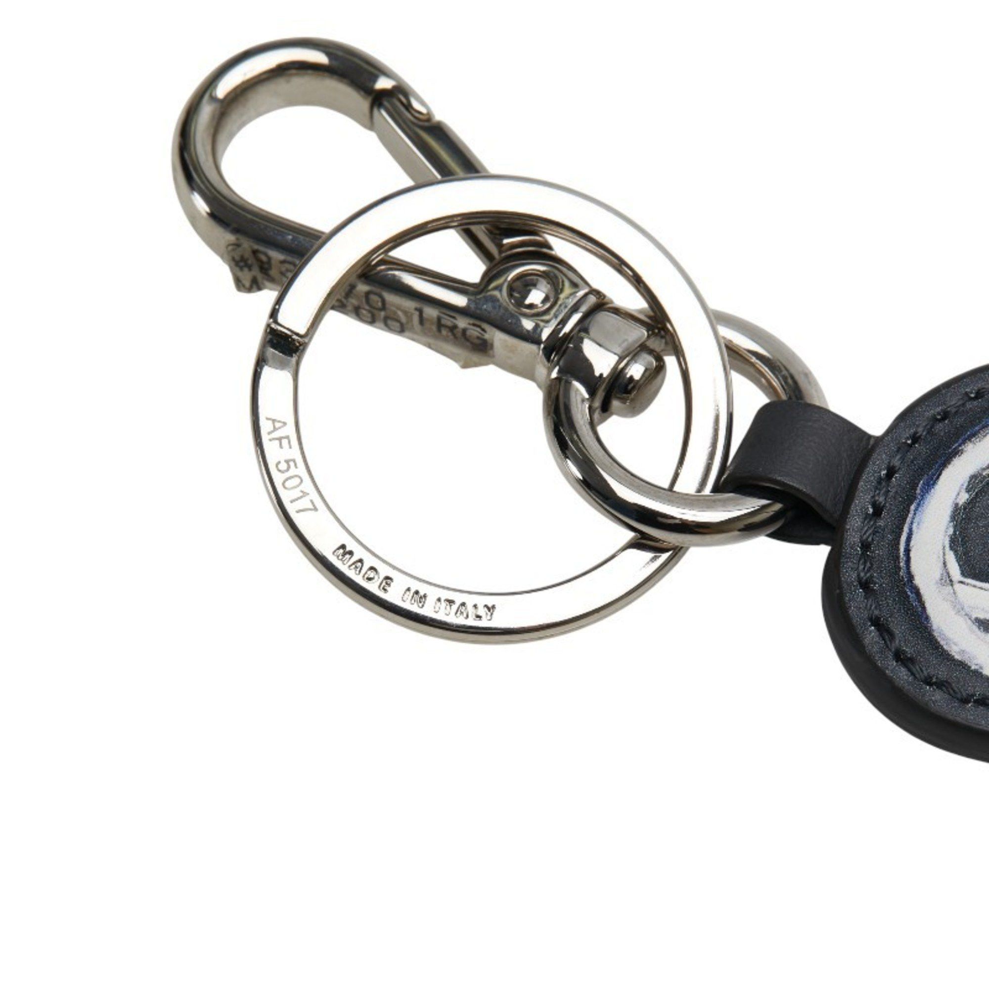 Fendi Fendi Key Motif Charm Keychain in Black Multicolor Leather for Women Size ONE SIZE - 5 Thumbnail
