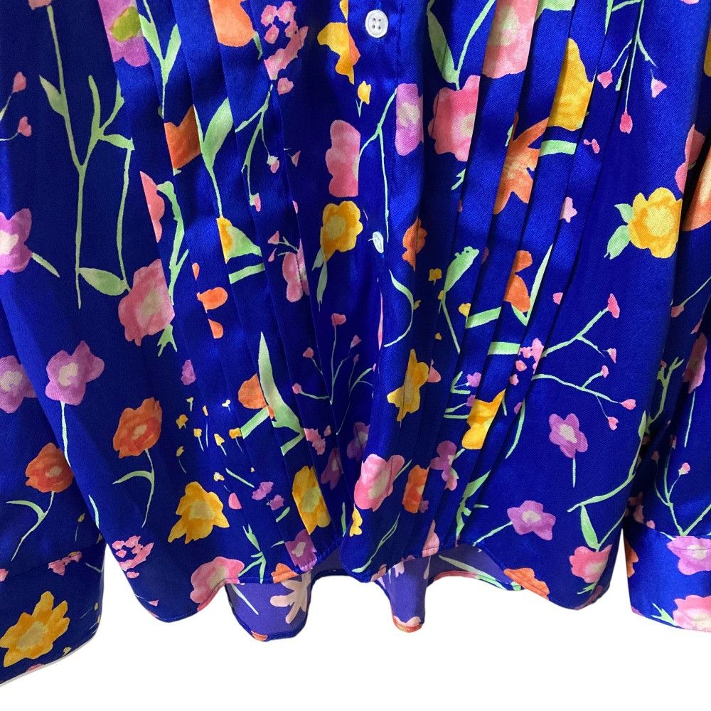 Other Other Plan C Flowe Print Pleated Shirt Others Tops DUTY FREE for USA Size ONE SIZE - 4 Thumbnail