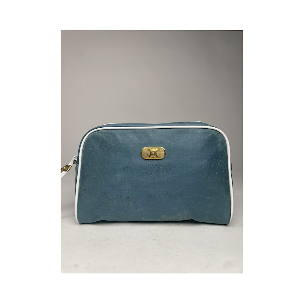 Celine Triomphe Vintage Brown Polyester Clutch Bag Size ONE SIZE - 3 Thumbnail