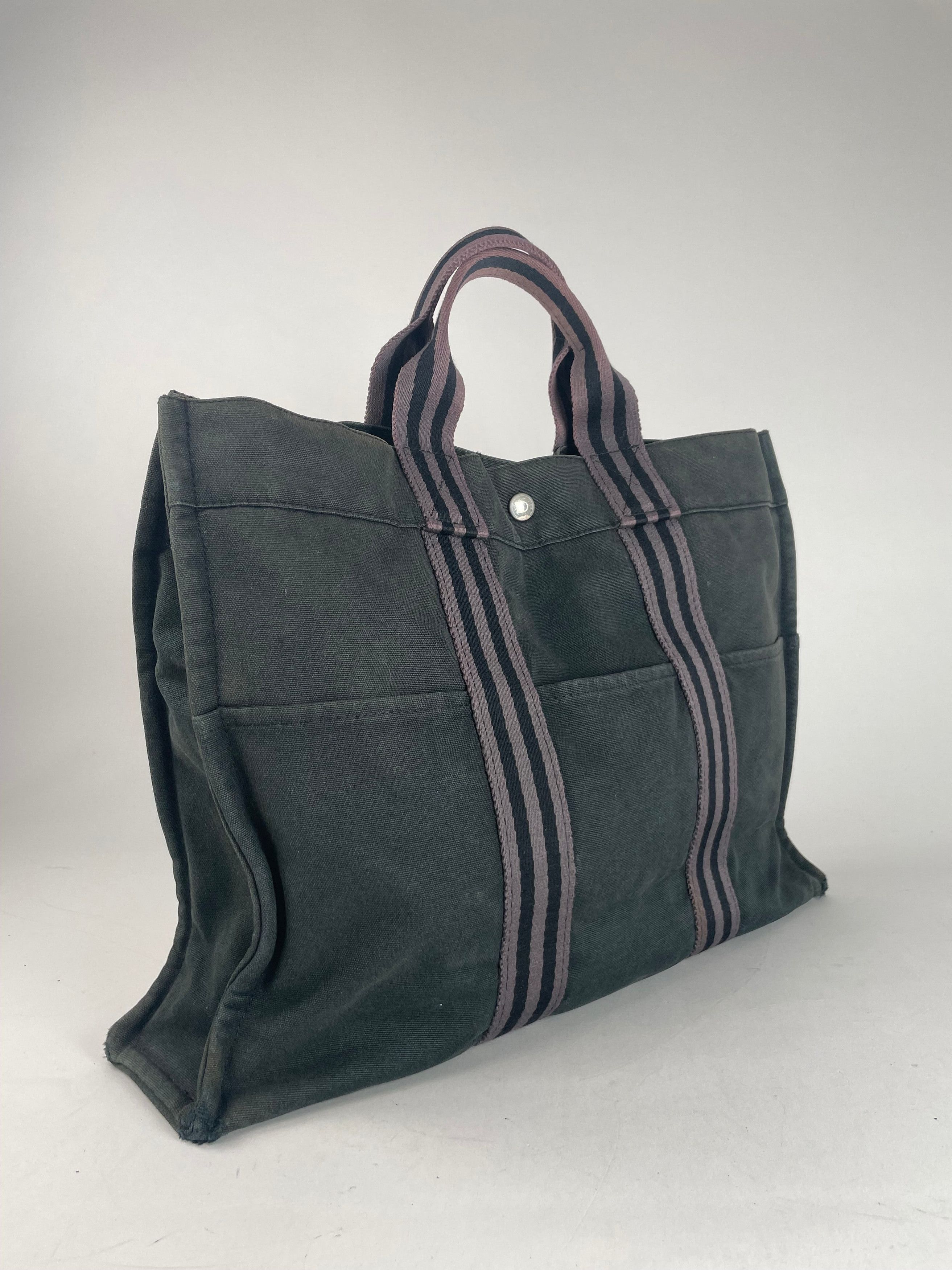 Other Vintage Hermes Canvas Shopper Bag Black Size ONE SIZE - 12 Thumbnail