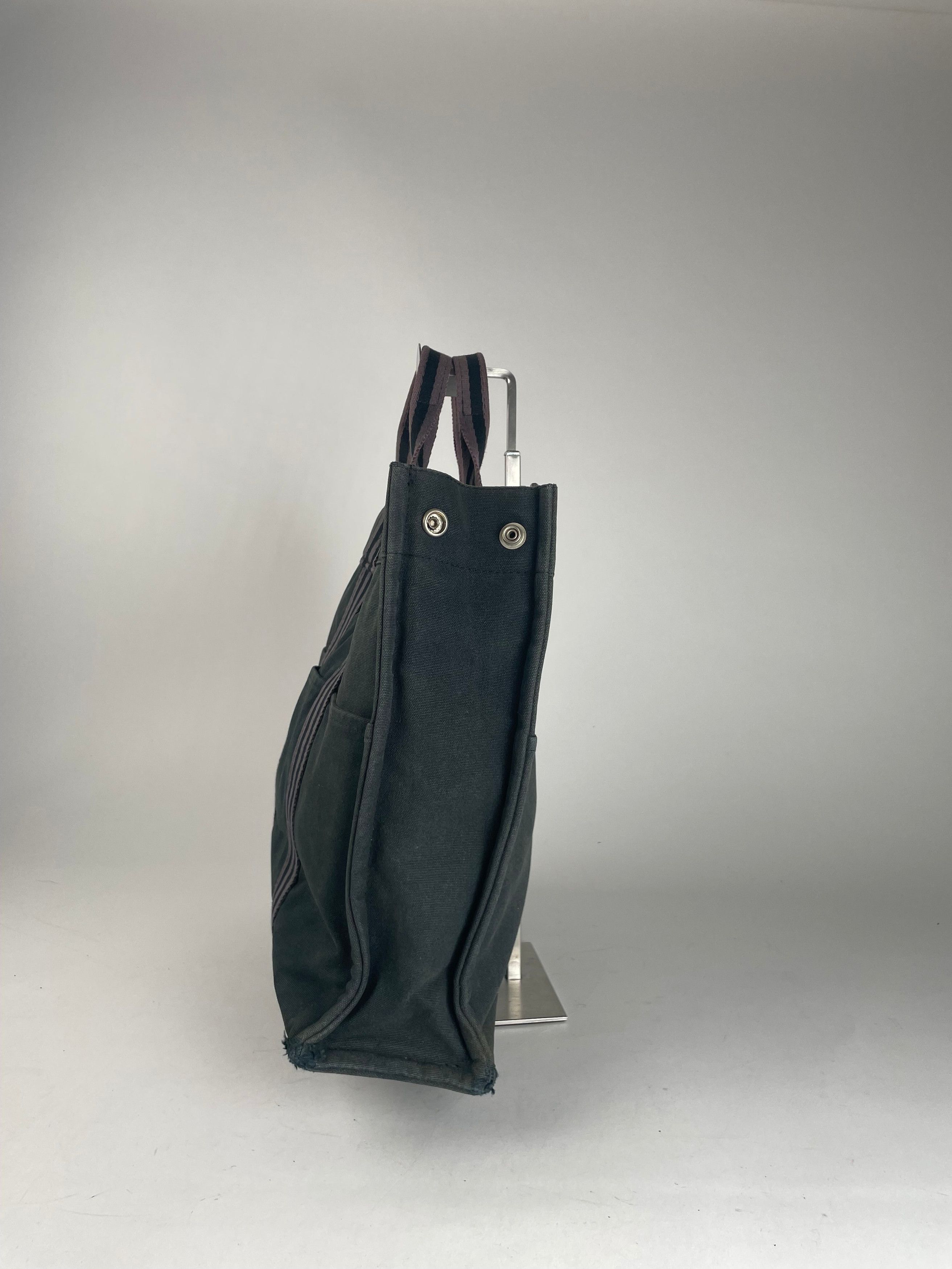 Other Vintage Hermes Canvas Shopper Bag Black Size ONE SIZE - 9 Thumbnail