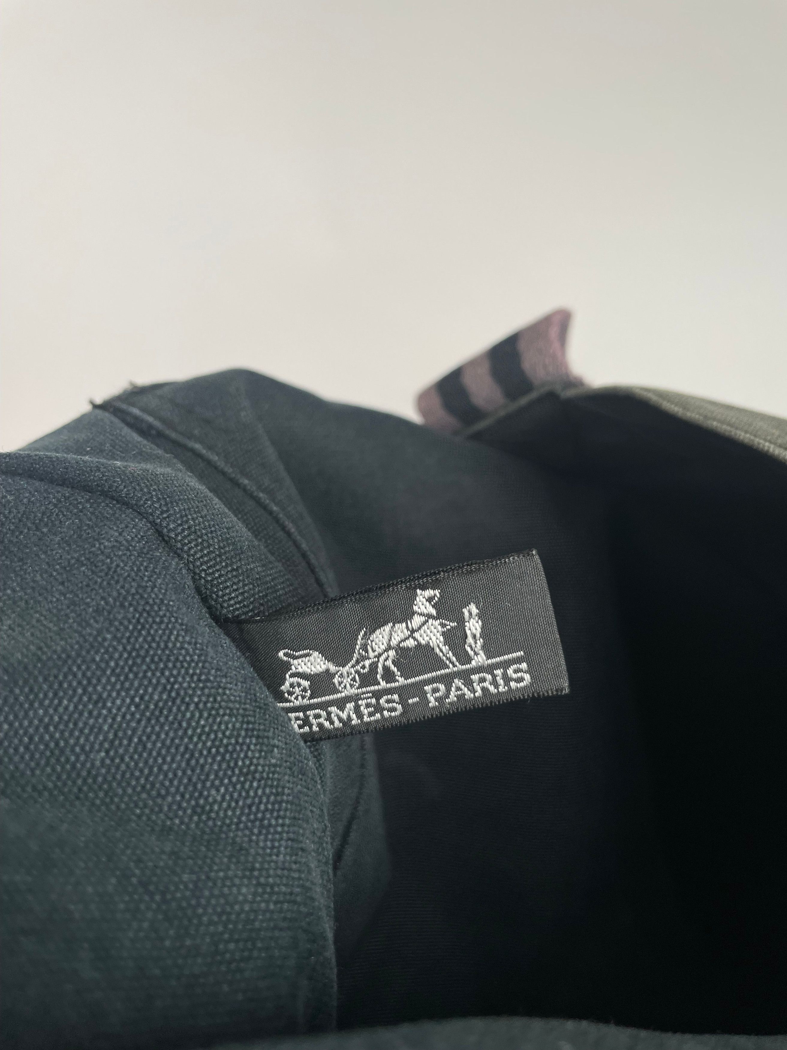 Other Vintage Hermes Canvas Shopper Bag Black Size ONE SIZE - 4 Thumbnail
