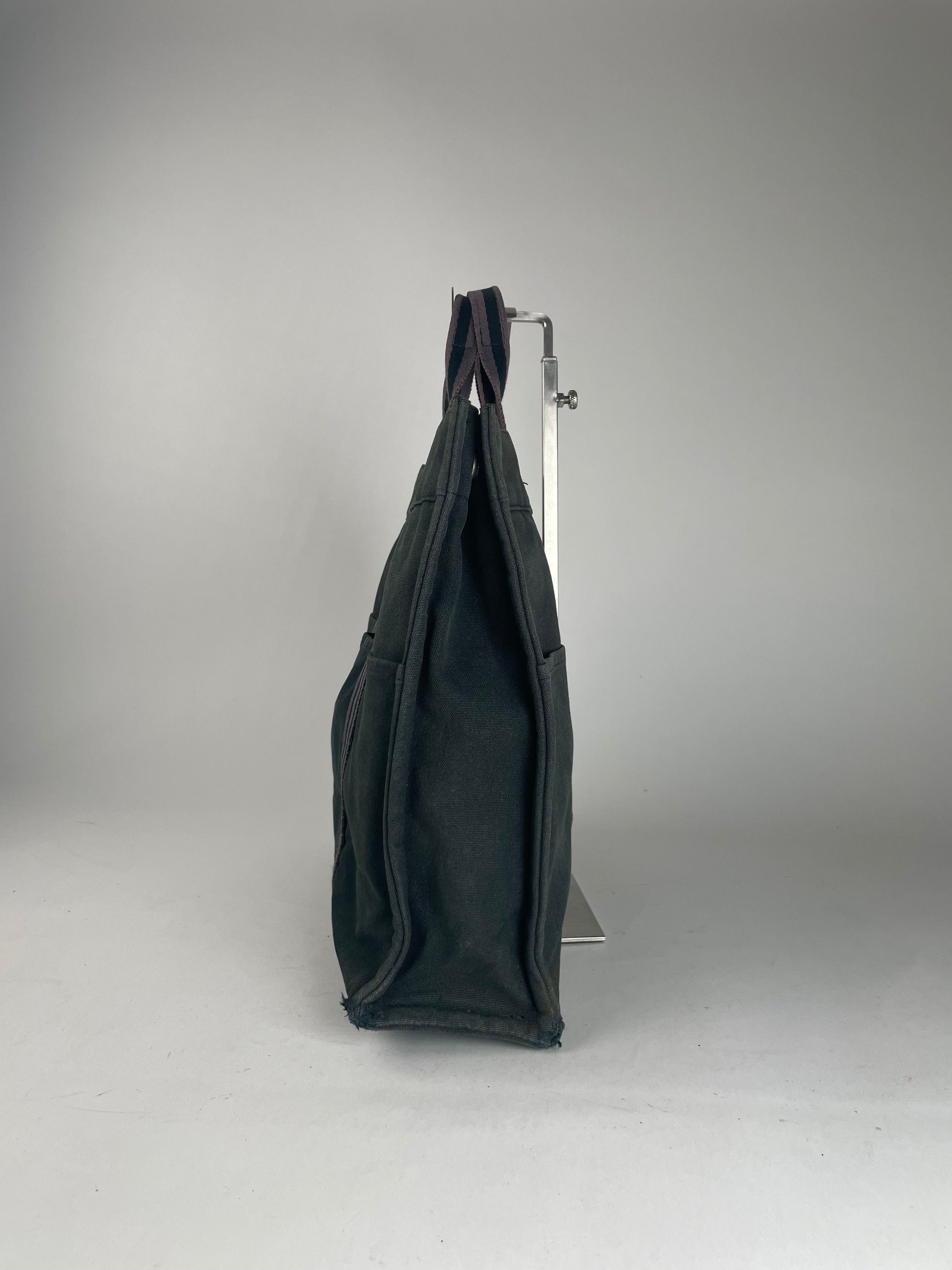 Other Vintage Hermes Canvas Shopper Bag Black Size ONE SIZE - 2 Thumbnail