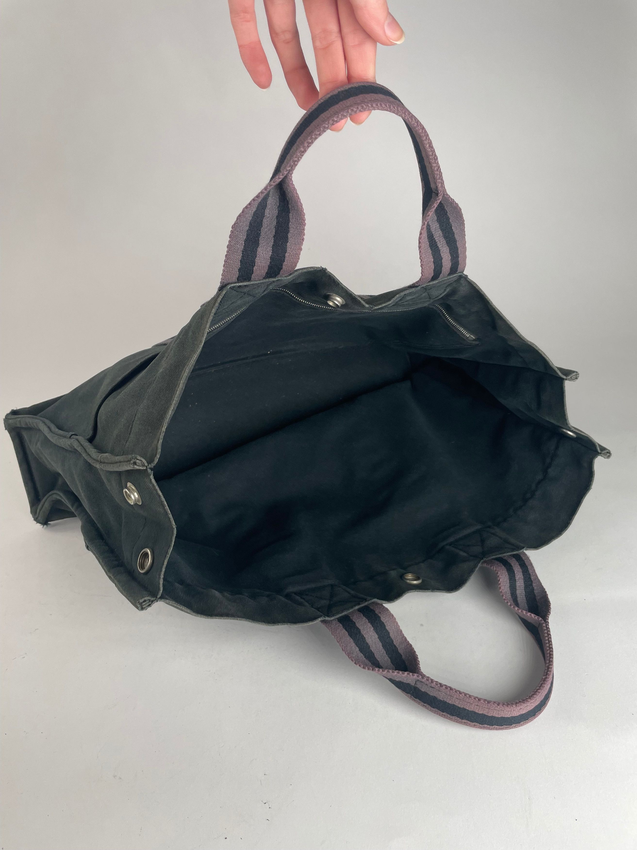 Other Vintage Hermes Canvas Shopper Bag Black Size ONE SIZE - 14 Thumbnail