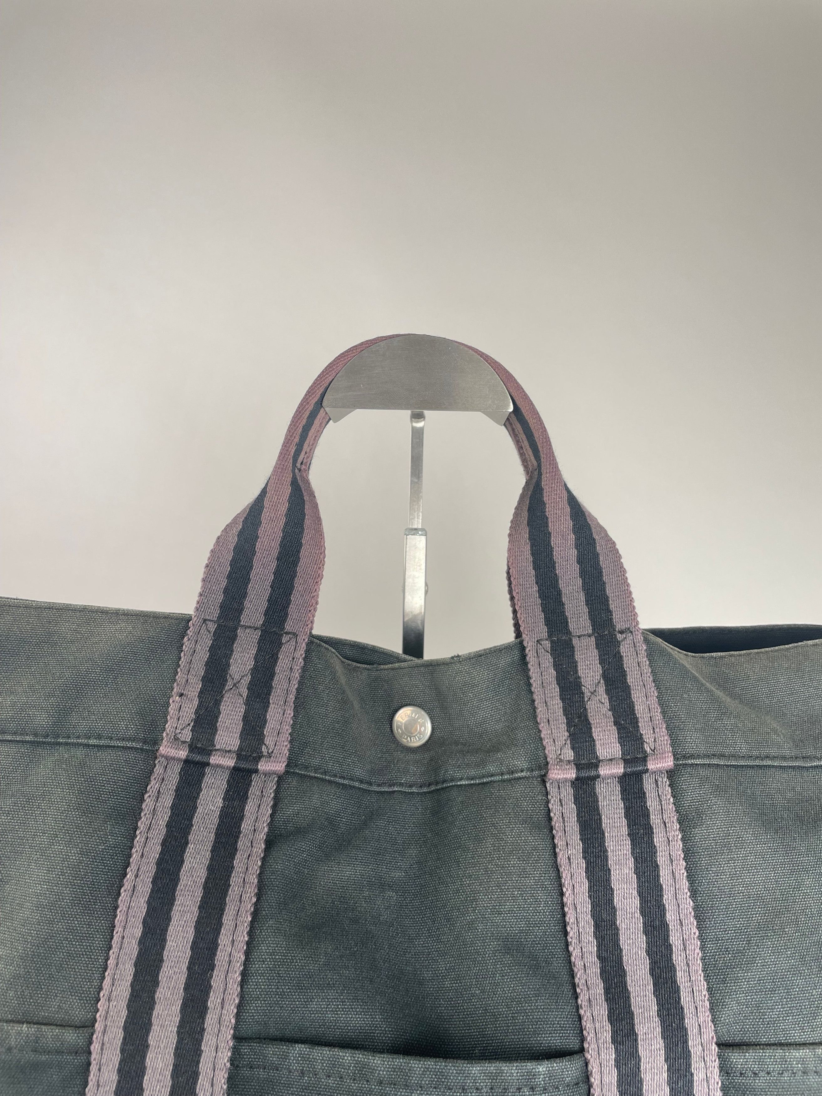Other Vintage Hermes Canvas Shopper Bag Black Size ONE SIZE - 10 Thumbnail