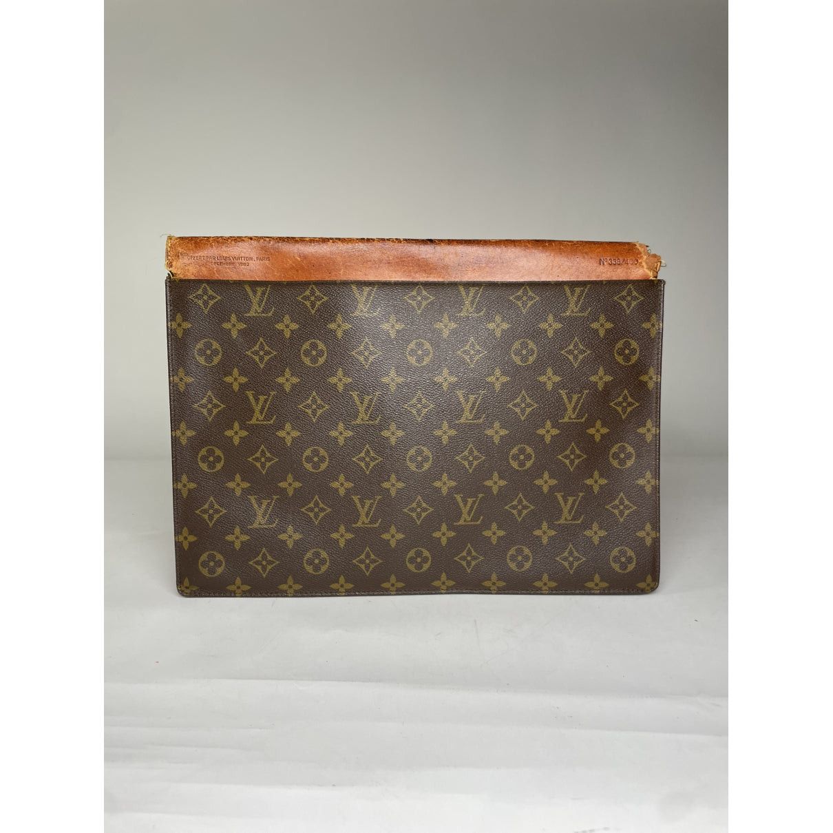 Louis Vuitton Serviette Ambassadeur Brown Leather Clutch Bag Size ONE SIZE - 5 Thumbnail