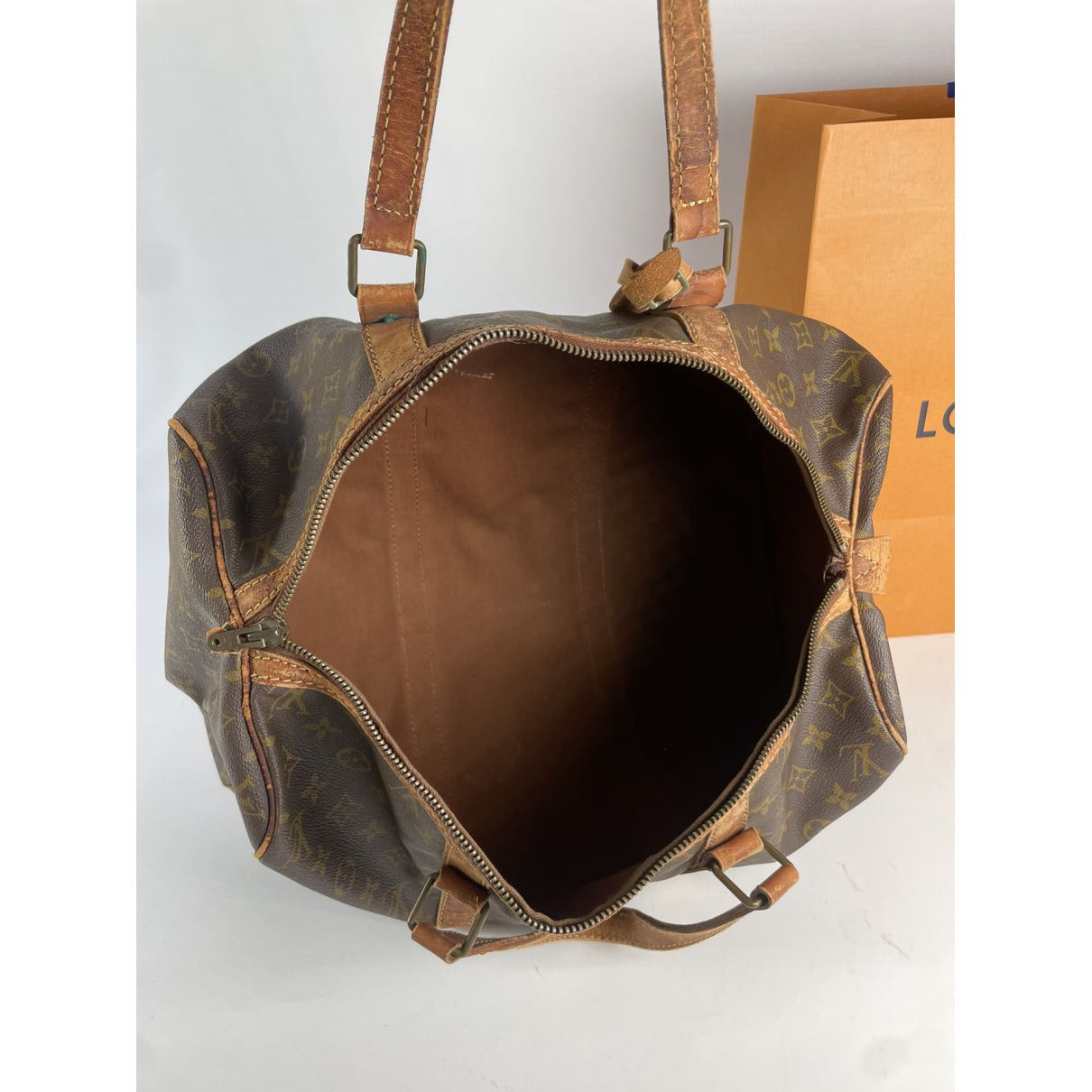 Louis Vuitton Keepall Brown Leather Travel Bag Size ONE SIZE - 2 Thumbnail