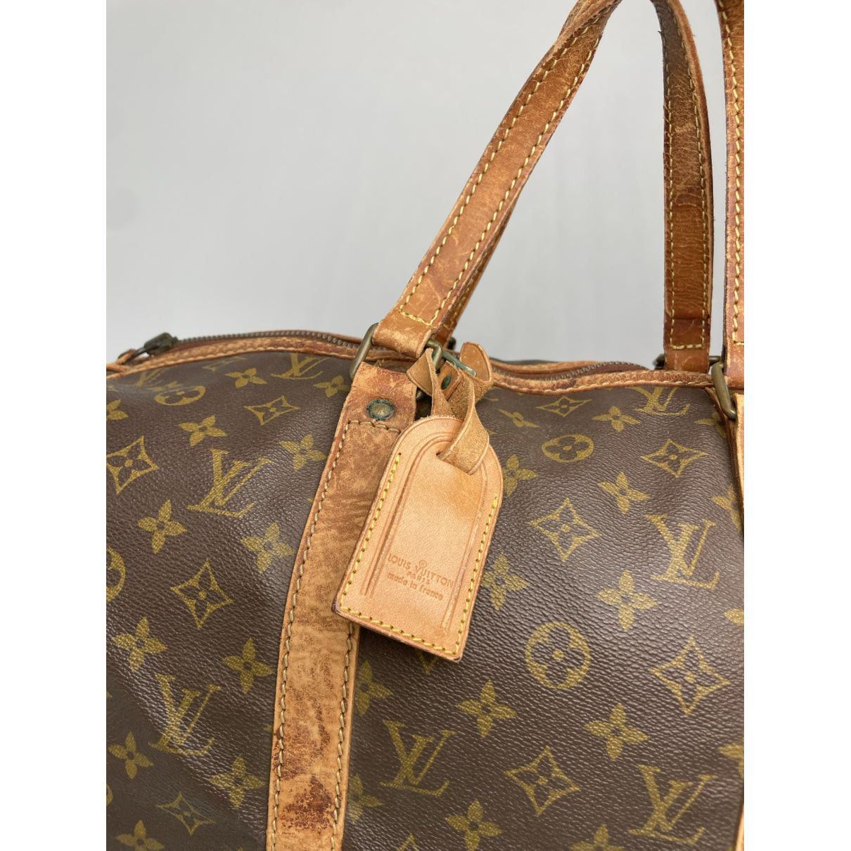 Louis Vuitton Keepall Brown Leather Travel Bag Size ONE SIZE - 5 Thumbnail