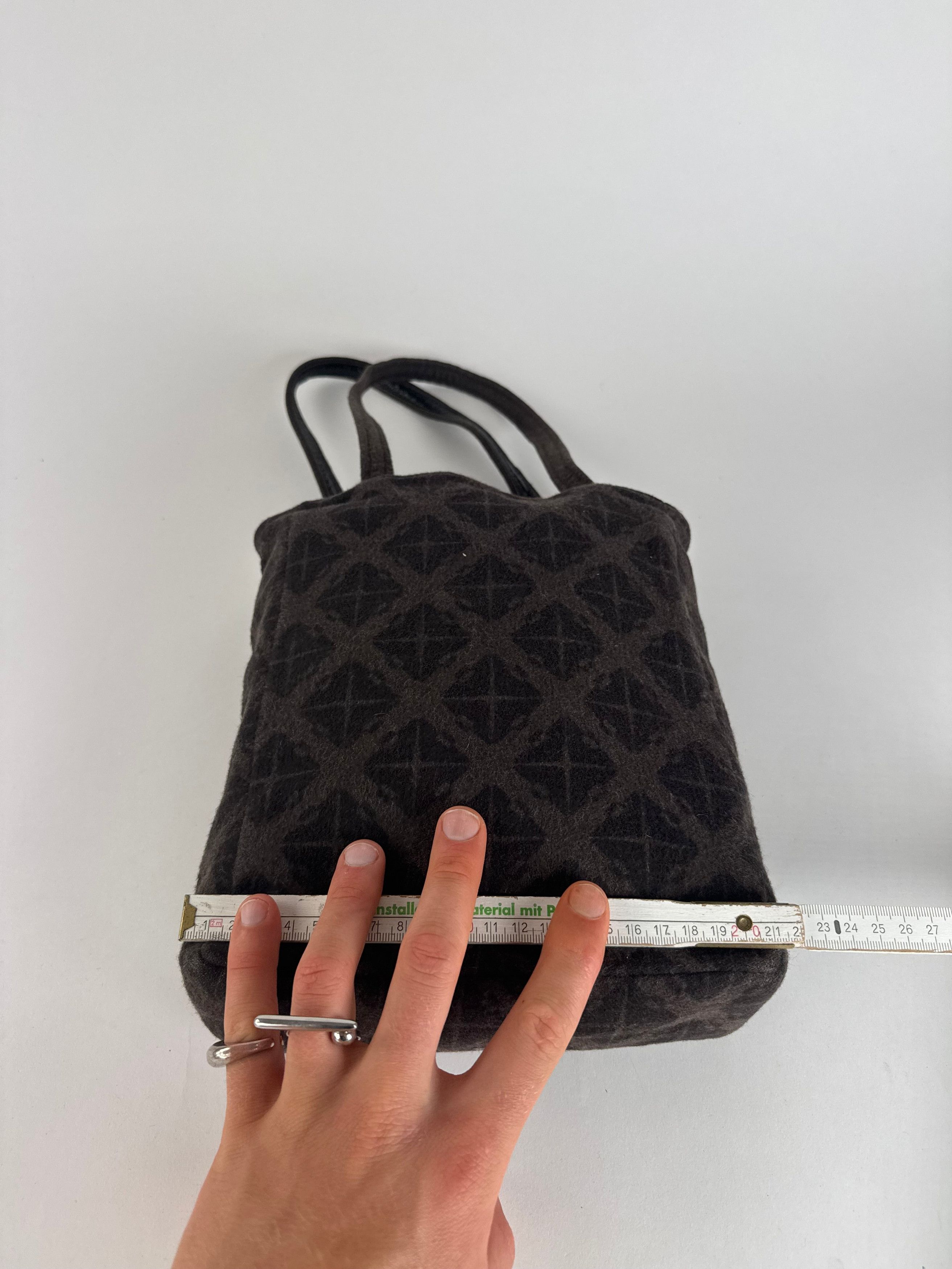Bottega Veneta Vintage Wool Monogram Shopper Brown Size ONE SIZE - 11 Thumbnail
