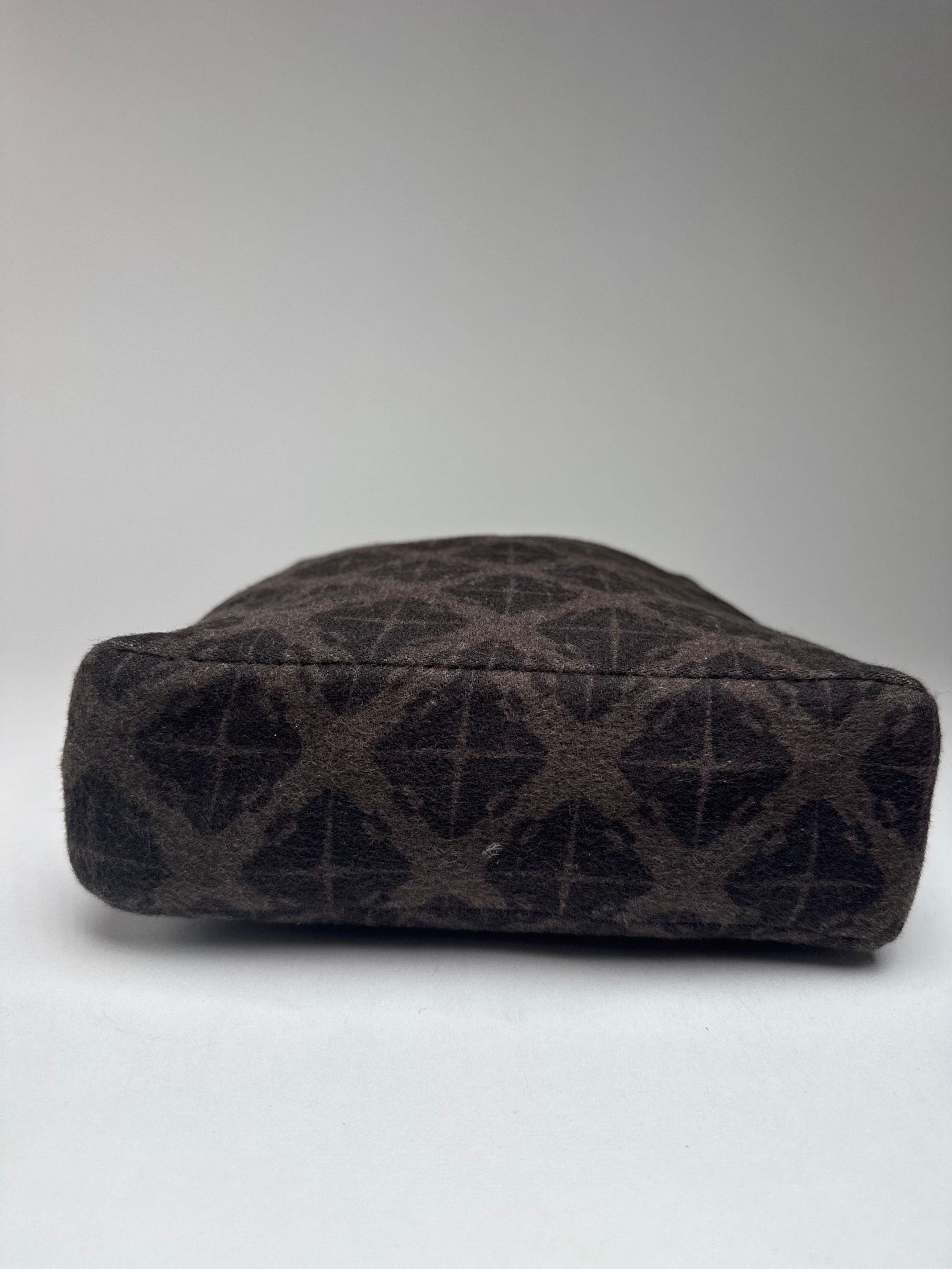 Bottega Veneta Vintage Wool Monogram Shopper Brown Size ONE SIZE - 7 Thumbnail