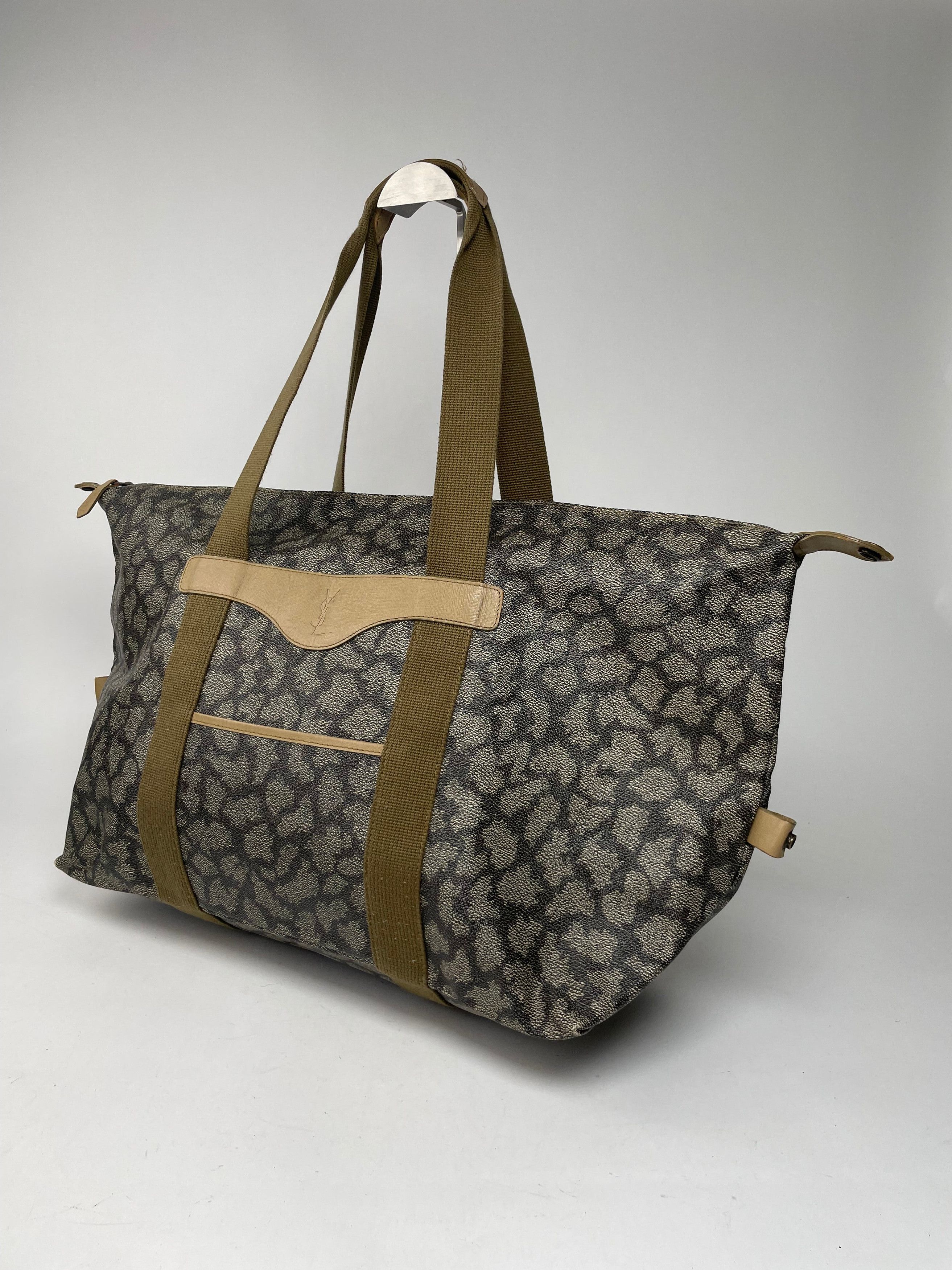 Other Vintage Yves Saint Laurent Leather Travel Bag Grey/Brown Size ONE SIZE - 10 Thumbnail