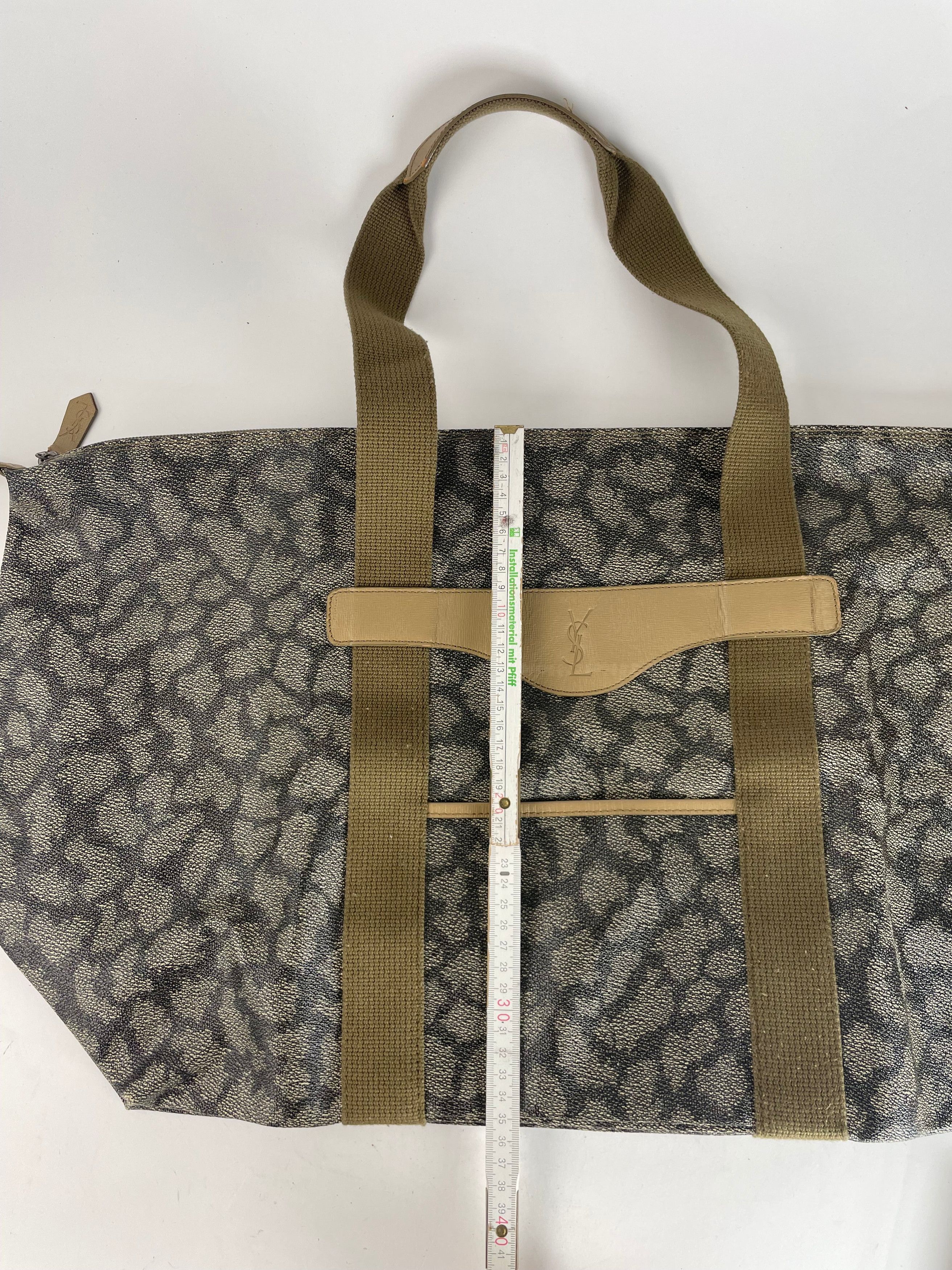 Other Vintage Yves Saint Laurent Leather Travel Bag Grey/Brown Size ONE SIZE - 9 Thumbnail
