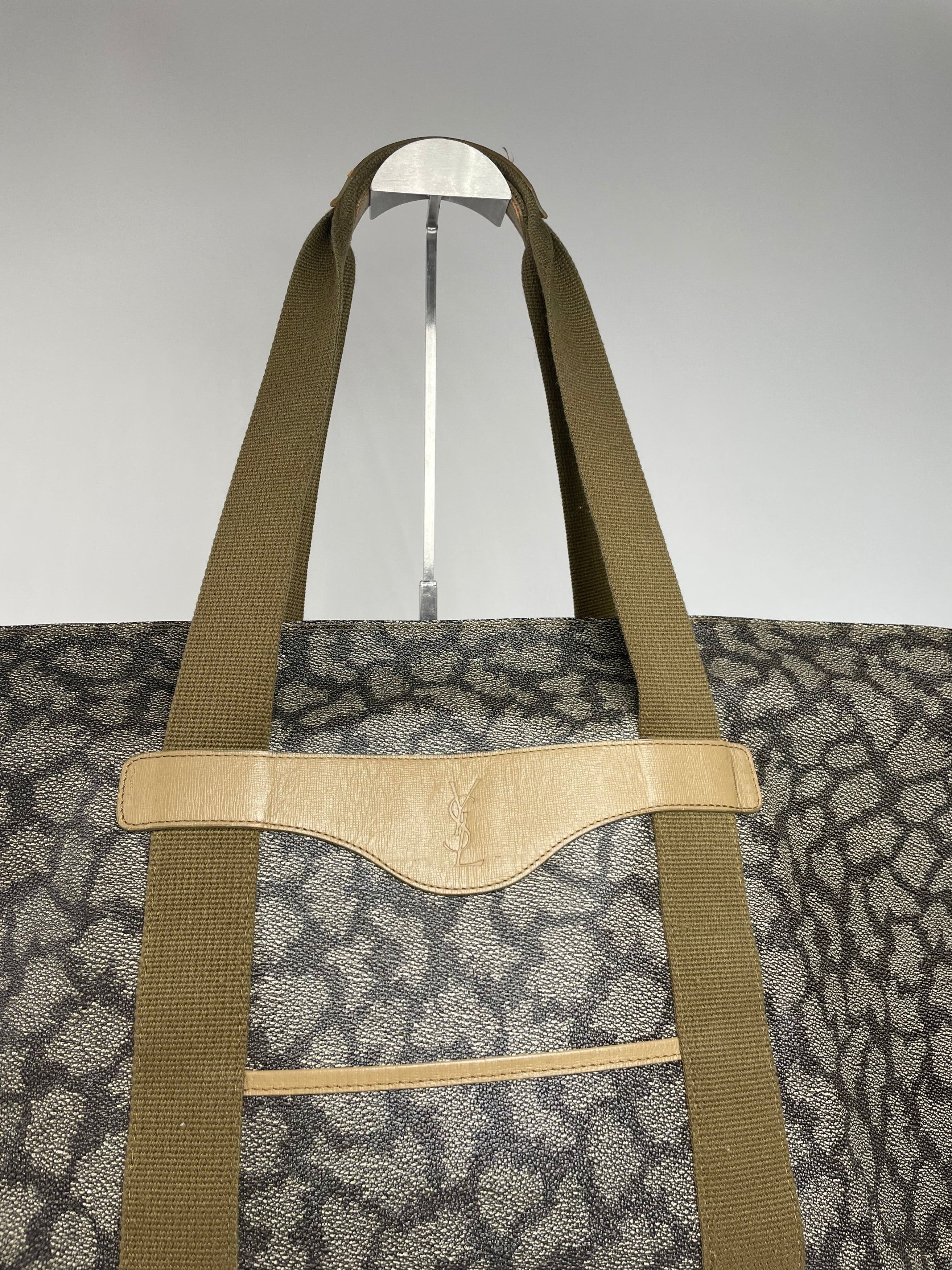 Other Vintage Yves Saint Laurent Leather Travel Bag Grey/Brown Size ONE SIZE - 2 Thumbnail